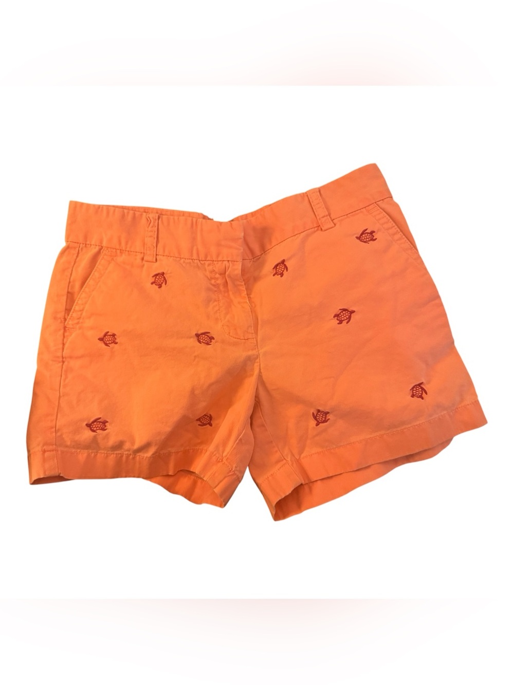 VINEYARD VINES EMBROIDERED TURTLE CORAL ORANGE SHORTS SIZE 14